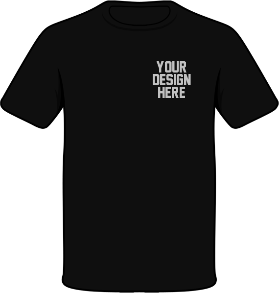 Custom Print T-Shirt (Left Front) [4" width]