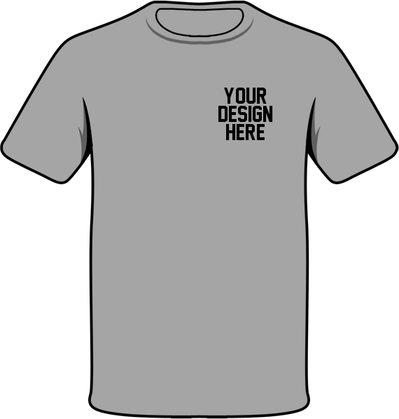 Custom Print T-Shirt (Left Front) [4" width]