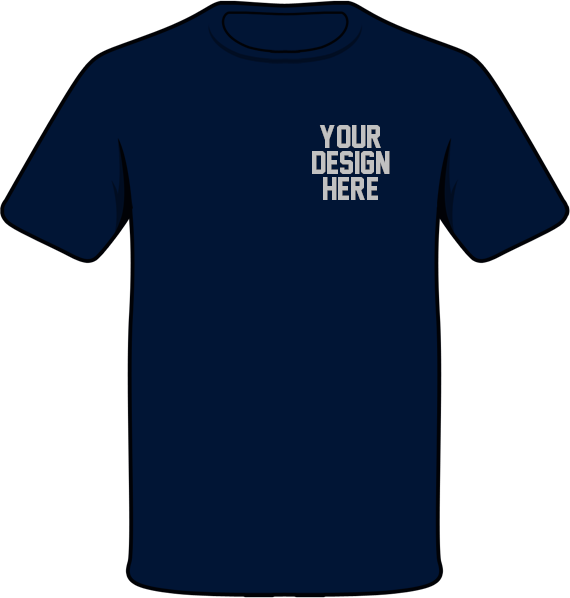 Custom Print T-Shirt (Left Front) [4" width]
