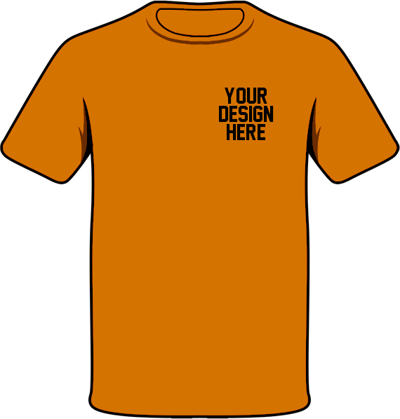 Custom Print T-Shirt (Left Front) [4" width]