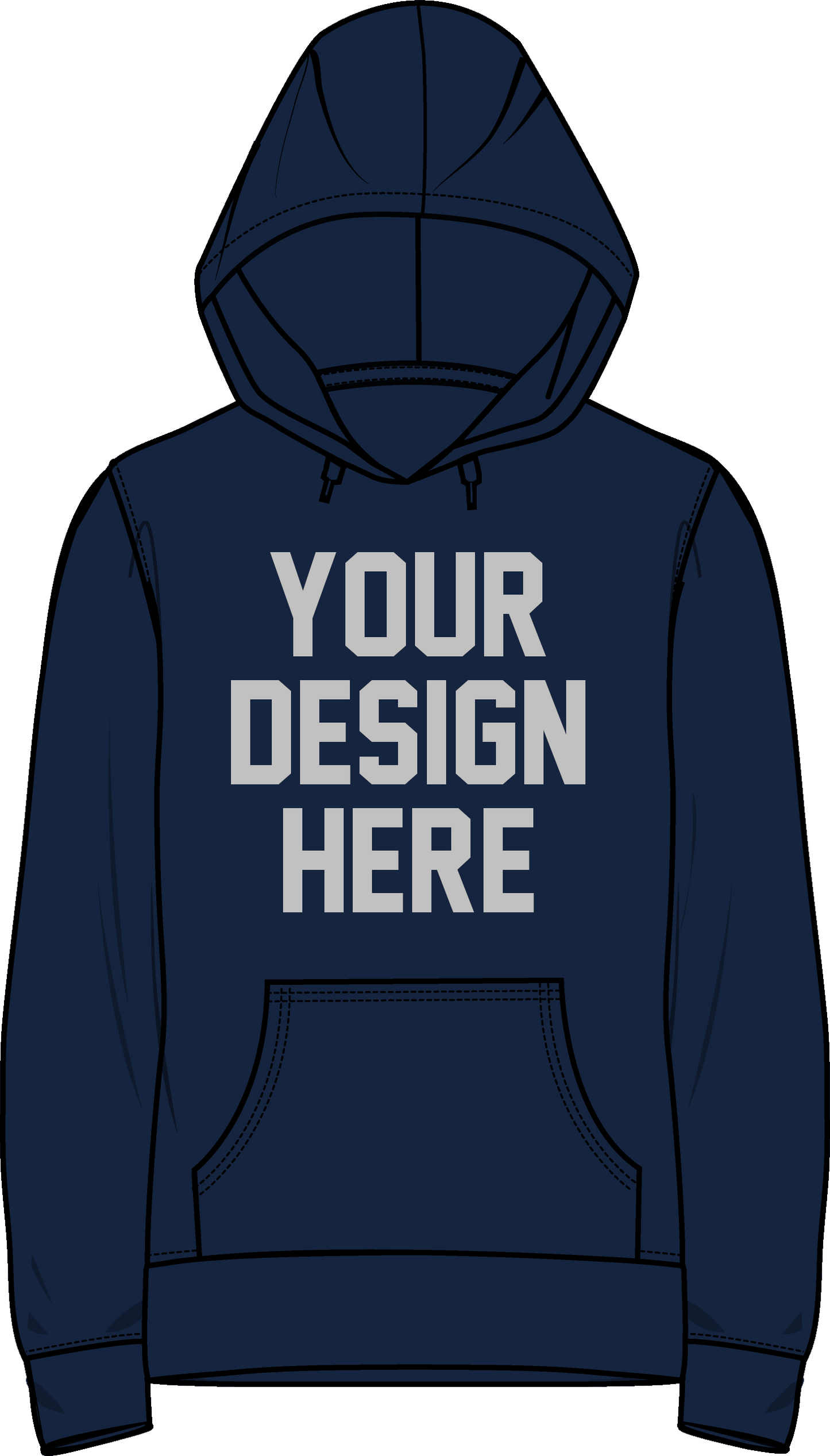 Custom Print Pullover Hoodie (Full Front) [10"×10"]