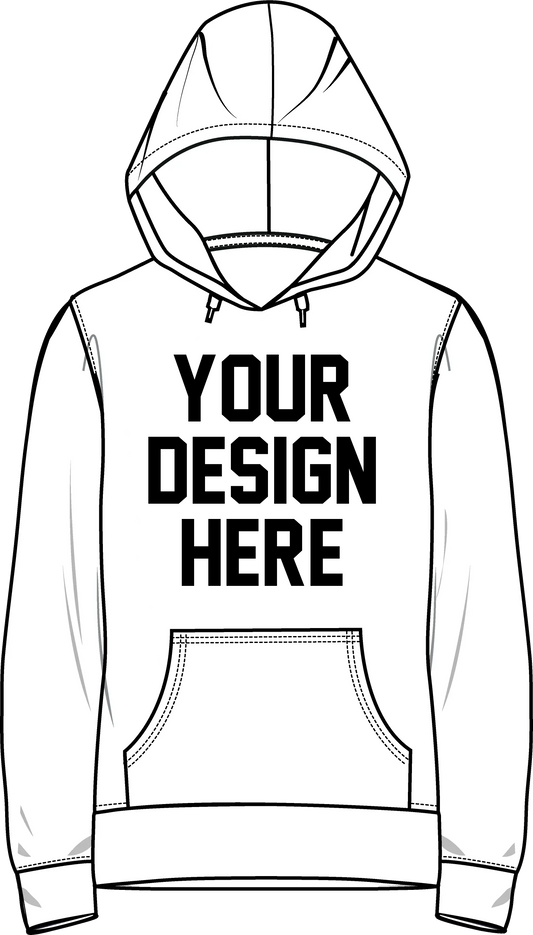 Custom Print Pullover Hoodie (Full Front) [10"×10"]
